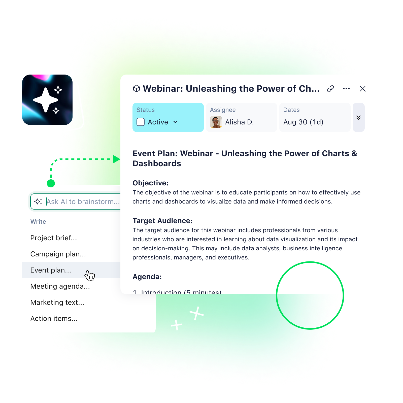<p>Increase productivity with <span class="underlined underlined--color-green">intuitive AI</span><br></p>